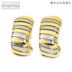 ブルガリ BVLGARI トゥボガス イヤリング K18 YG イエローゴールド 750 SS Earrings Clip on 90313722