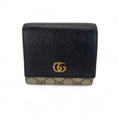 GUCCI グッチ GGマーモント GGスプリーム コンパクトウォレット 二つ折り財布 598587