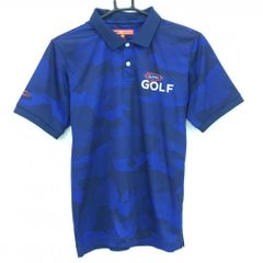 BEAMS GOLF ポロシャツ カモフラ柄 ブルー L - メルカリ
