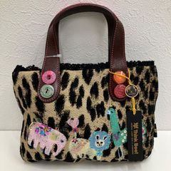 未使用品☆Think Bee! ハート刺繍 ハンドバッグ 千鳥柄 スパンコール 