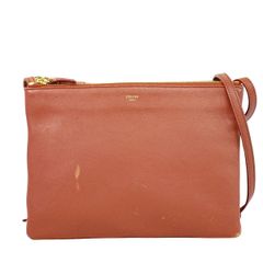 本物 セリーヌ CELINE トリオ スモール ショルダーバッグ ポシェット レザー レッド系 Trio バッグ 中古・ 楽天市場】CELINE セリーヌ トリオ スモール ショルダーバッグ