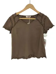 ランセル LANCEL PARIS フリルデザイン Vネック カットソー Tシャツ レディース  40のサムネイル