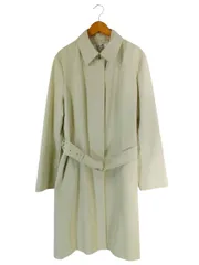 23区 オンワード樫山 トレンチコート ベルト 長袖 無地  比翼ボタン サイズ46 アイボリー QQQ