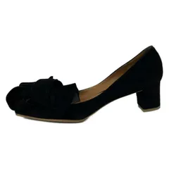 pippichic(ピッピシック) パンプス 37 1/2 レディース - 黒 リボン/アウトソール張替済