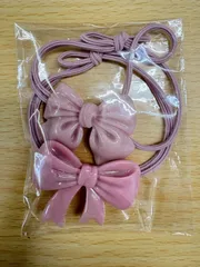 リボン　ヘアゴム　ピンク　アクセサリー