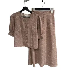 ジルスチュアート JILL STUART セットアップ ブラウス ロングスカート 花柄 F ピンク 