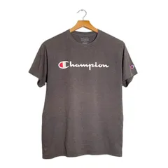 【Champion】 ロゴプリントTシャツ｜Mサイズ相当｜メンズ｜グレー｜灰｜半袖