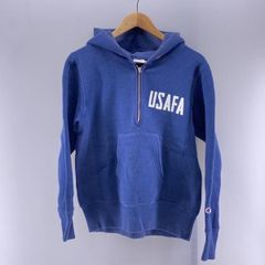 USED 復刻 チャンピオン USAFA ハーフジップ パーカー M ネイビー