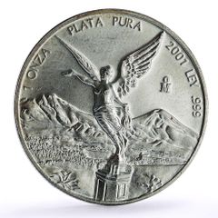 メキシコ2020年リベルタ―ド純銀貨】1オンス／40mm／クリアケ―ス付き
