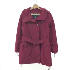 BURBERRY LONDON バーバリーロンドン ナイロンコート サイズ:38 チェック柄ライナー付き/スタンドカラー/ミドル    ボルドー レディース / 240001180596
