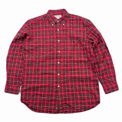 ジェイクルー ネルシャツ メンズ Mサイズ レッド グリーン チェック やや厚手 シンプル 人気 定番 しっかりした生地感