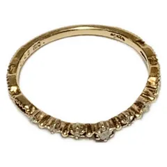 agete(アガット) リング - K10YG×ダイヤモンド 7Pダイヤ/ダイヤ0.06カラット