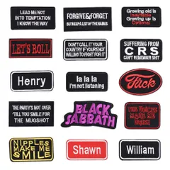 【Wdlife】ワッペン アップリケ アイロンワッペン刺繍英語文字刺繍 ミリタリーワッペン アメカジ 男子ジャケットパッチ 補修かっこいい装飾 大量15枚セット (A)