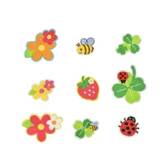 【在庫処分】GOODCHI アイアイロン ワッペン 9枚セット おしゃれ パッチ 補修 刺繍 アップリケ DIY 女の子 男の子 かわいい 装飾 (C)