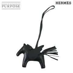 未使用 展示品 エルメス HERMES ソーブラック ロデオ ペガサス PM バッグチャーム アニョーミロ スイフト K刻印 Rodeo Pegasu 90317215