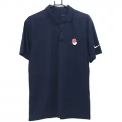 【美品】ナイキ×マルボン 半袖ポロシャツ ネイビー 袖ロゴプリント メンズ M ゴルフウェア NIKE