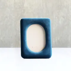 フォトフレーム ORY-03 フロッキー加工 （ 写真立て フォトスタンド 写真 フレーム 置き型 ベルベット インテリア おしゃれ かわいい 雑貨 飾る 玄関 作品 額縁 イラスト ニッチ トイレ 縦 横 丸み 高級感 )