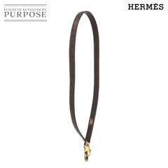 エルメス HERMES ショルダー バッグ ボックスカーフ レザー ブラック