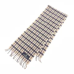 Aquascutum アクアスキュータム ミニマフラー  チェック柄    アイボリー×ネイビー ユニセックス / 240001191708