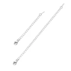 【新着商品】アジャスターチェーン シルバー925 5cm 10cm 2本セット ネックレス 延長 調整用 金属アレルギー対応 アクセサリー