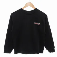 バレンシアガ BALENCIAGA トレーナー スウェット プルオーバー キャンペーンロゴ 刺繍 長袖 10 黒 ブラック /FFのサムネイル