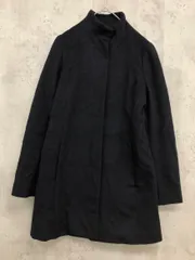 Calvin Klein カルバンクライン 通勤 オフィス 日本製 アンゴラ100% ジャケット ステンカラー コート size2/黒 ◆■◎レディース