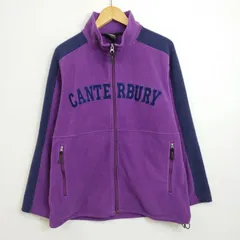 Canterbury of New Zealand カンタベリー オブ ニュージーランド ジップアップ フリース ジャケット サイドライン ラグビー ポリ パープル L  C232のサムネイル