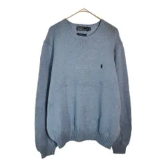 Polo by Ralph Lauren ポロ ラルフローレン コットンニットセーター ライトブルー(メンズ XL)中古 古着 X4492