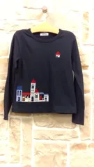 M01 ファミリア　子供服　長袖　紺色カットソー