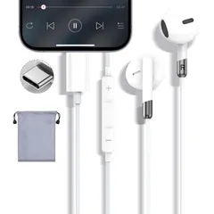 【新着商品】タイプc イヤホン 有線 マイク付きType-C イヤホン USB-C 有線 ノイズキャンセリング カナル型 通話可能 音量調整 快適な装着感 携帯便利 iPhone 15│Xperia│Galaxy│Reno│小米│PixelなどCタイプポート付