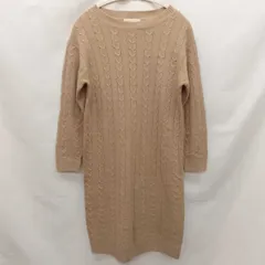 grove グローブ ケーブルニットワンピース モカ M ○◇