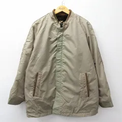 XL/古着 シアーズ 長袖 ビンテージ ナイロン ジャケット メンズ 70年代 70s ラグラン ベージュ系他 内側ファー 26jan21