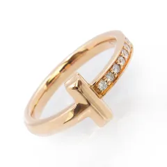 ティファニー T ワン K18RG 750 9Pダイヤモンド 0.07ct ローズゴールド リング 指輪 #6.5号 TIFFANY&Co.（中古）