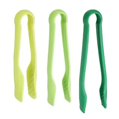 【新品】 uxcell トースター用トング 3個セット 6/8/10インチ キッチン用サーバートング パン・サラダクリップ 耐熱食品クランプ 調理・ベーキング・BBQ・ビュッフェ用ツール 緑 1のサムネイル