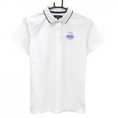 キャロウェイ 半袖ポロシャツ 白 胸ロゴ刺しゅう レディース L ゴルフウェア Callaway