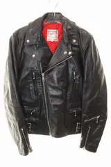 ルイスレザー LEWIS Leathers LIGHTNING TIGHT FIT BLACK SIZE 40 ライトニング タイトフィット ホースハイド ダブルライダース ブラックレザー 【ブランド古着ベクトル】【中古】260202のサムネイル