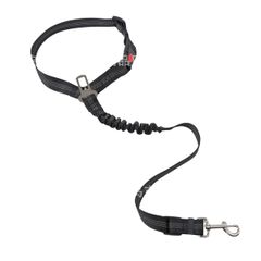 RYUBOF 犬 シートベルト 車用 リード 長さ調整可 伸縮性 バックル付き ドライブ用 ペットシートベルト 飛び出し防止 大型犬 中型犬 小型犬 猫対応 ヘッドレスト装着 丈夫 洗える 安全リード 360度回転フック 簡単装着 (ブラック) [ブラック]