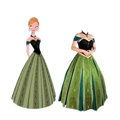 [Essri] アナと雪の女王 コスプレ衣装 Mサイズ アナ プリンセスドレス 刺繍 コスチューム Anna Cosplay 演出服 変装 仮装 日常服 アニメ 祭り 学園祭 文化祭 漫遊展 ハロウィン クリスマス コスチューム