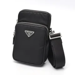 プラダ / PRADA　Re-Nylon スマートフォンケース / ショルダーポーチ　2ZT066　ナイロン/レザー　ブラック 【中古】