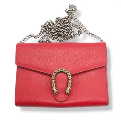 GUCCI グッチ ディオニュソス ショルダーバッグ クラッチバッグ 2way チェーンウォレット 401231 レッド ゴールド シルバー タイガーヘッド 4676