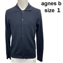 アニエスベー Agnes b カーディガン シャツ型 型番E259J000 黒 コットン 1 S メンズ S6C155のサムネイル