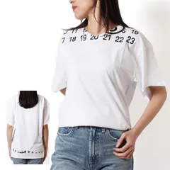26SSモデル エムエムシックス MM6 Maison Margiela レディース キッズモデル ナンバリング Tシャツ【ホワイト】 M60986 MM02Y M6100/【2026SS】l-topsのサムネイル