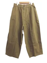 未使用 soulberry ソウルベリー コットンリネン パンツ テーパード コクーン クロップド 3L ゆったり ブラウン系 レディース E663L