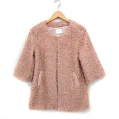 ディアプリンセス Dear princess ループ ノーカラーコート アウター ミディ丈 無地 ピンク /FT5