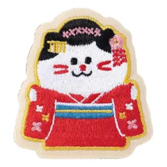 【メール便】磁石 おみやげ刺繍マグネット 舞妓さん ねこ デコレ お土産 ホワイトボード 冷蔵庫 玄関扉 グッズ 