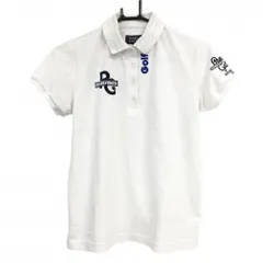 【美品】パーリーゲイツ 半袖ポロシャツ 白 ロゴ レディース 1(M) ゴルフウェア PEARLY GATES