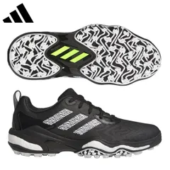 アディダス コードカオス 25 スパイクレス ゴルフシューズ MDV41 コアブラック×フットウェアホワイト×ルシッドレモン(IF3270)