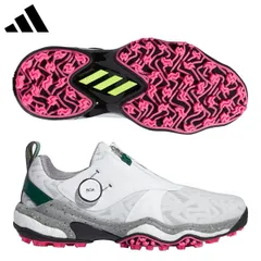 アディダス コードカオス 25 ボア スパイクレス ゴルフシューズ NKZ93 フットウェアホワイト×コアブラック×カレッジグリーン(IG8705)