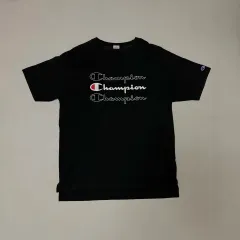 (L) チャンピオン Champion ブラック 半袖 Tシャツ