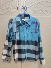 バーバリーチル드レン ブルー チェック シャツ